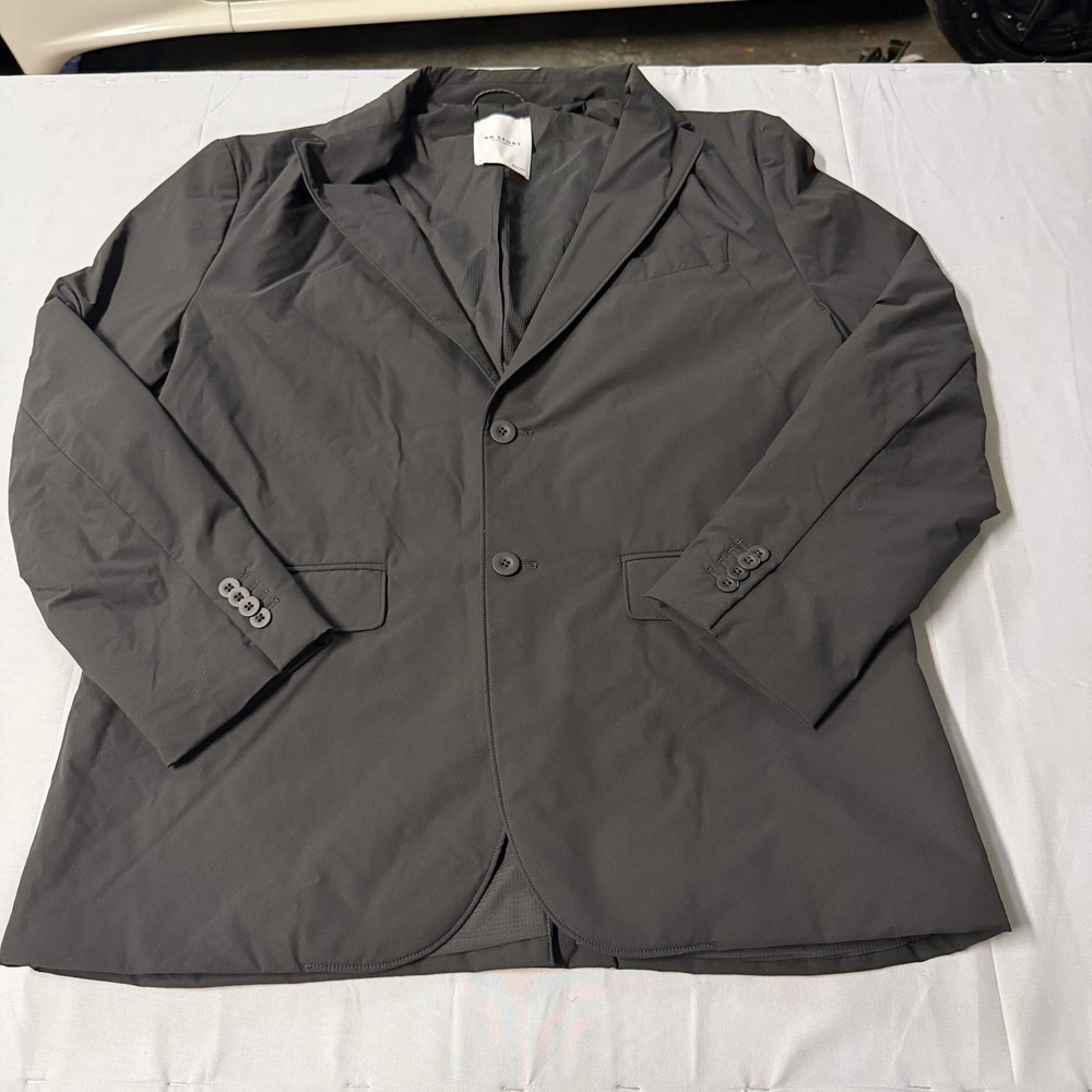 BR Sport Banana Republic Mens Tech Blazer Black Large Water Resistant Sport Coat